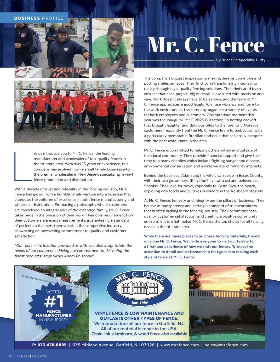 Here is our latest Business Profile from Mr. C Fence!